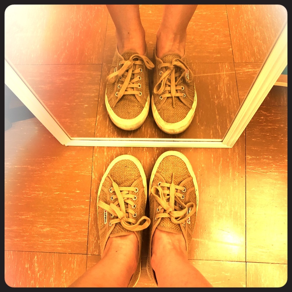 Gorgeous Superga Beige Canvas Shoes Summer Edition